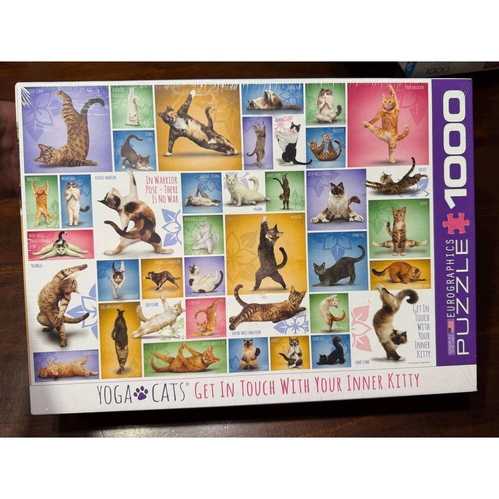 Eurographics Yoga Cats 1000-Piece Puzzle Sealed